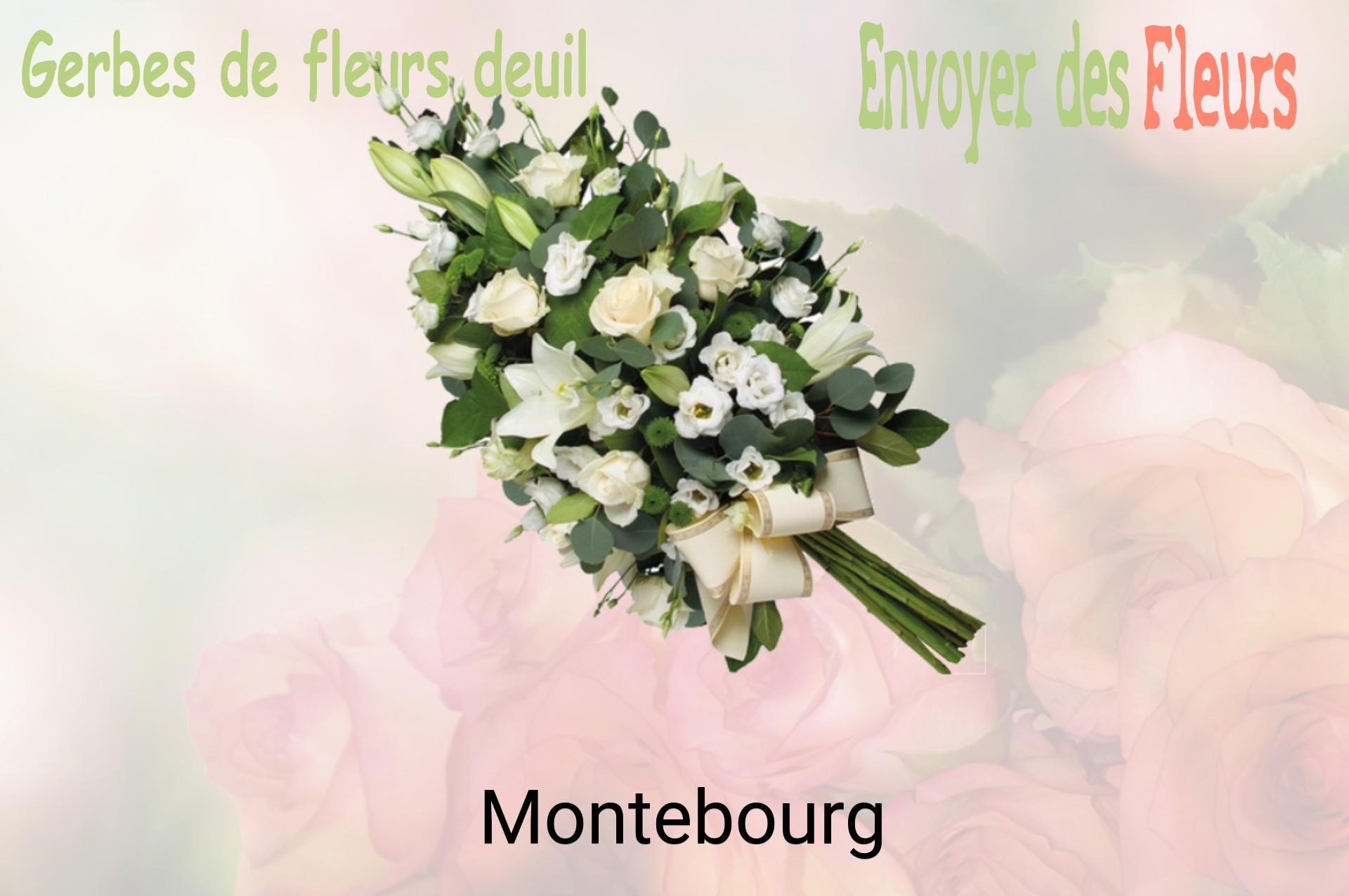 Gerbe de fleurs de deuil livrée à Montebourg